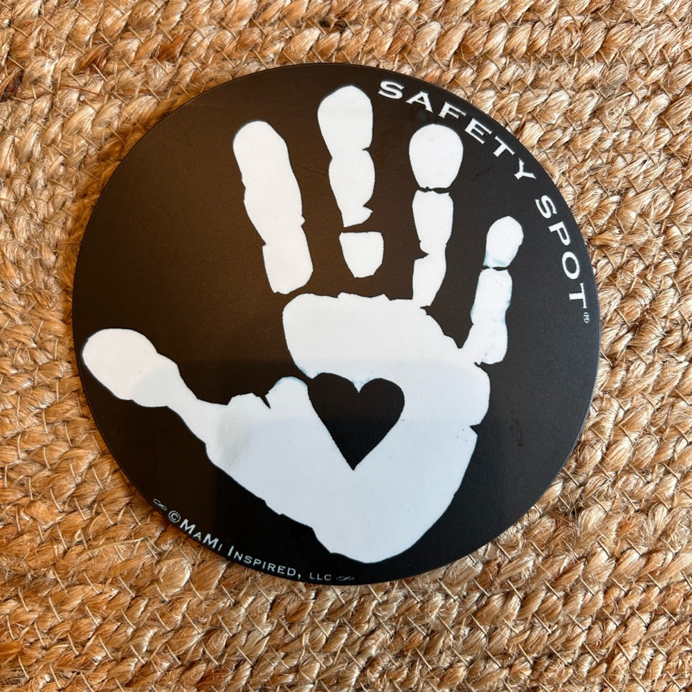 Black and White Safety Spot Sticker